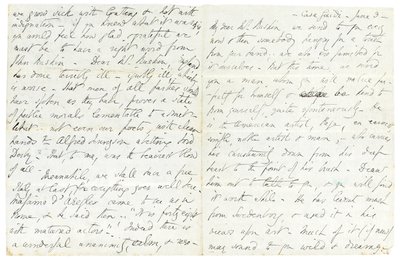 Autogram dopis Johnu Ruskinovi, Casa Giudi, Florencie, 3. června 1859 od Elizabeth Browning