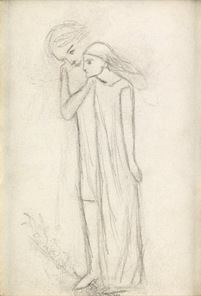 Krásná dáma bez slitování, kolem roku 1855 od Elizabeth Eleanor Siddal