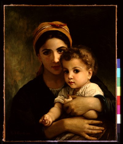 Mladá dívka s dítětem (olej na plátně) od Elizabeth Jane Gardner Bouguereau