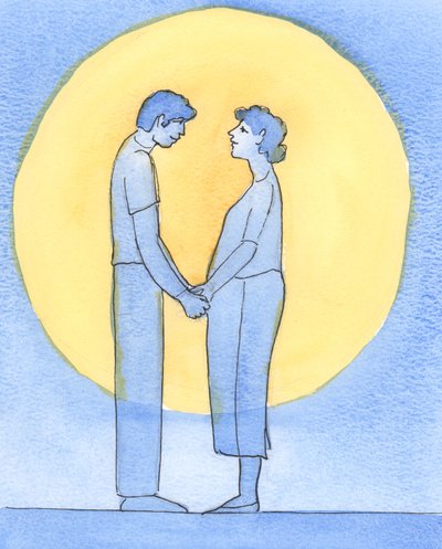 Manželský pár, který se opravdu miluje a opravdu miluje Boha, chce plnit Jeho vůli, 2002 (bez papíru) od Elizabeth Wang