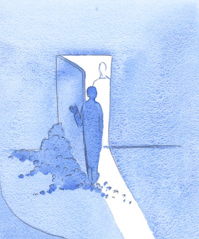 „Hromada“ chyb, hříchů, tužeb, ambicí nebo zášti může zabránit Kristu – který nás miluje – ve vstupu do naší duše se svým světlem, 2002 (bez papíru na papíře) od Elizabeth Wang