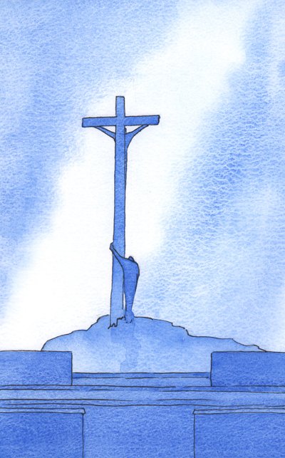 Při každé mši stojíme vedle Krista ukřižovaného pro naši spásu, 2002 (bez papíru) od Elizabeth Wang
