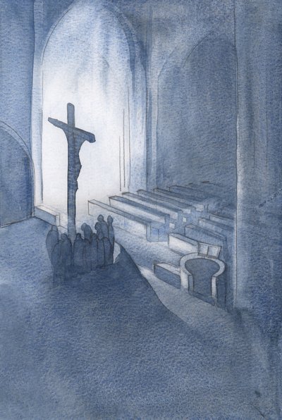 Při mši svaté přinášíme na díkůvzdání svatou a živou oběť, 2001 (bez papíru) od Elizabeth Wang