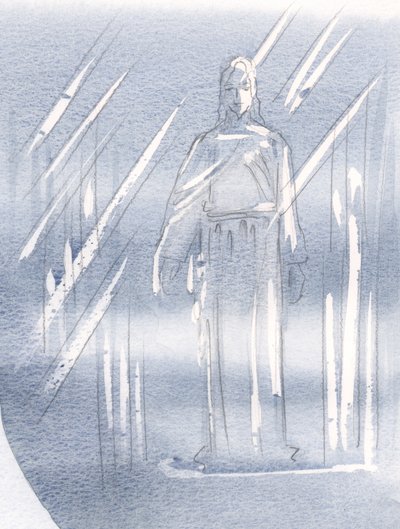 Kristus je skrytý za dvěma závoji, 2000 (bez papíru na papíře) od Elizabeth Wang