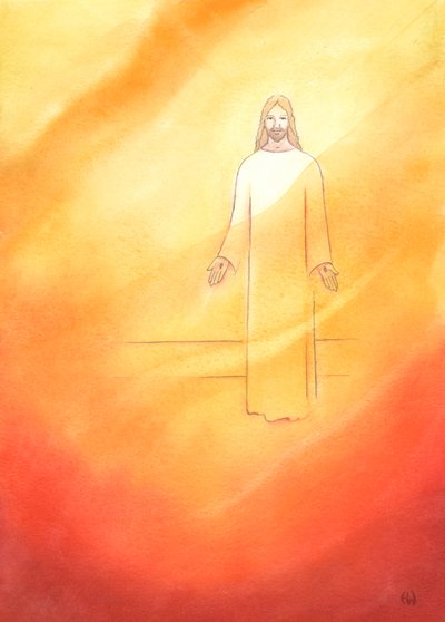 Kristus je zářivý a radostný ve svém vzkříšeném životě, 2002 (bez papíru) od Elizabeth Wang
