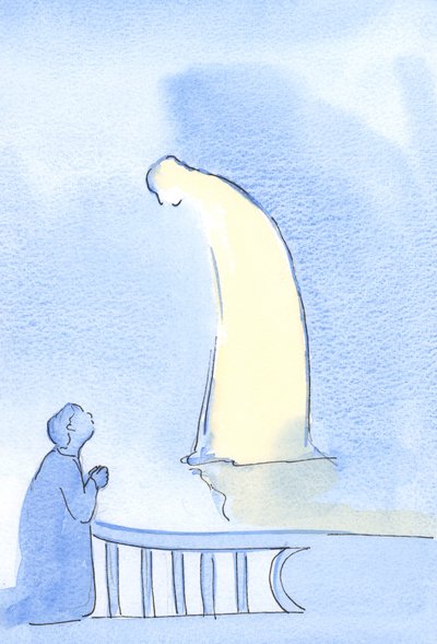 Kristus je něžný a laskavý, když se k němu obracíme, 2002 (bez papíru) od Elizabeth Wang