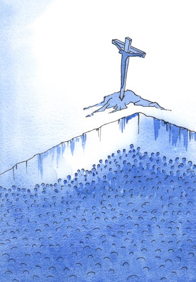 Kristus, náš bratr a Božský Spasitel, zaplatil dluh za naše hříchy. Když Ho uznáváme, vynořujeme se z našeho „jámy“, 2002 (bez papíru) od Elizabeth Wang