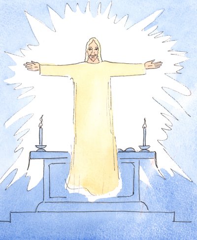 Kristus se zjevil při zasvěcení, 2004 (bez papíru) od Elizabeth Wang