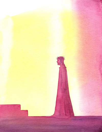Kristus ukázal trpělivost na své nespravedlivé cestě, 2001 (bez papíru) od Elizabeth Wang