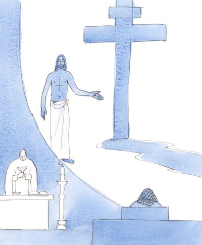 Kristus ke mně promluvil při zasvěcení, když byla Jeho drahocenná krev na oltáři, 2004 (bez papíru) od Elizabeth Wang