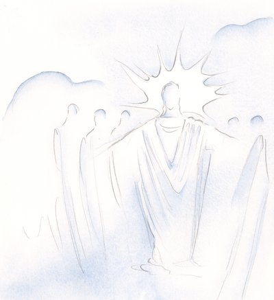 Kristus, který je dveřmi, nás vede sem a tam v Nebeské společnosti, 2000 (bez papíru) od Elizabeth Wang
