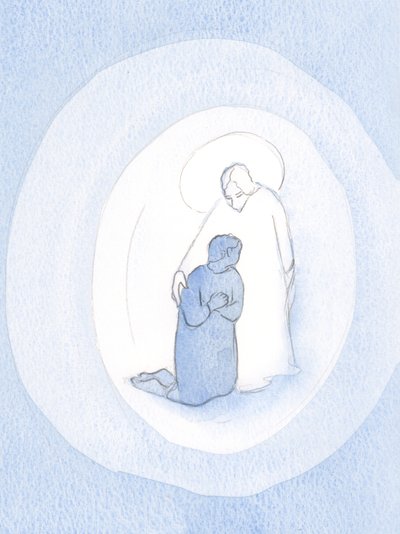 Kristus, který kdysi trpěl, pro Něj utěšuje ty, kdo nesou těžkosti, 2000 (bez papíru) od Elizabeth Wang
