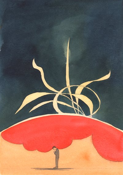 Z vroucí duše, která nabízí upřímnou chválu Bohu, velké „plameny“ slávy vyskočí do nebe, 2003 (bez papíru) od Elizabeth Wang