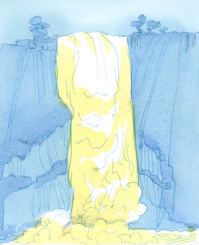Boží láska na nás neustále „padá“ jako z vodopádu, 2003 (bez papíru) od Elizabeth Wang
