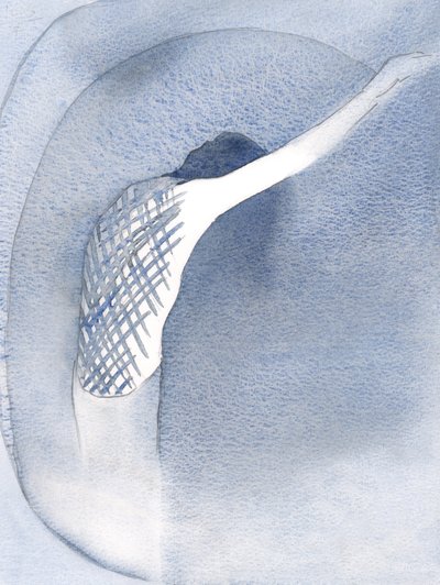Viděl jsem Kristova zraněná záda, ale bylo mi řečeno: „Láska se počítá; to udělal hřích“, 2001 (bez papíru) od Elizabeth Wang