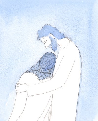 Při svatém přijímání nás Kristus může přiblížit, abychom mohli položit hlavu na Jeho prsa, jako sv, 2004 (bez papíru) od Elizabeth Wang