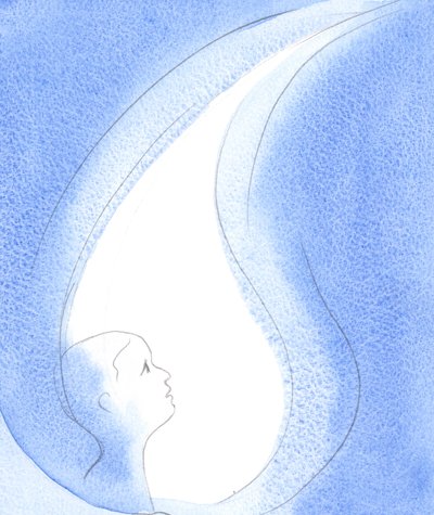 V srdci a mysli toho, kdo Ho přijímá, je Duch svatý jako lampa, zdroj moudrosti a nekonečné síly a prostředek modlitby, 2002 (bez papíru na papíře) od Elizabeth Wang