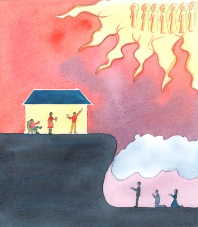 Je důvodem ke smutku, že se mnoho lidí nikdy nemodlí za Svaté duše v očistci – mezi nimiž mohou být jejich vlastní přátelé a příbuzní, 2003 (bez papíru) od Elizabeth Wang