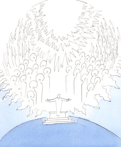 Je to, jako by nebe sestoupilo až do církevní svatyně, 2004 (bez papíru) od Elizabeth Wang
