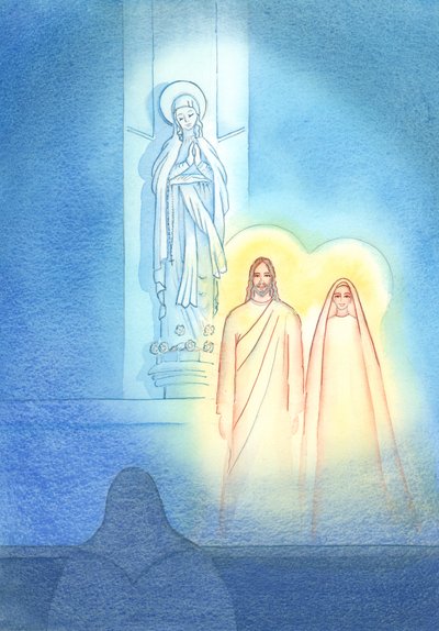 Potěšilo Ježíše, že přivedl svou Matku Marii, aby byla s ním v kapli paní, a ukázal mi, čemu věřím, 2002 (bez papíru) od Elizabeth Wang