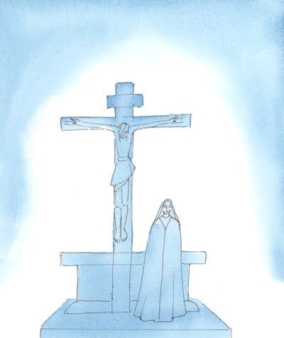 Panny Marie Bolestné: (akvarel na papíře), 2005. od Elizabeth Wang