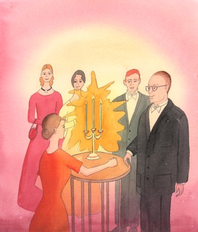 Lidé v televizních pořadech jsou zobrazeni „před“ a „po“, když se učí sociálním dovednostem, 2004 (bez papíru na papíře) od Elizabeth Wang