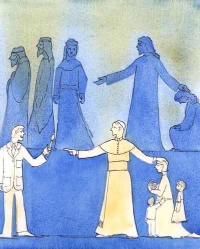 Papež Jan Pavel II. byl jako Kristus v nebojácném vyjadřování pravdy o morálce, 2006 (bez papíru) od Elizabeth Wang
