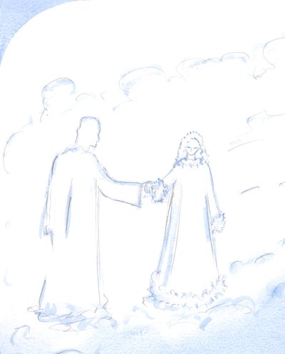 Sníh, vysvětlil Kristus, je dobrým symbolem zářivé čistoty Jeho Neposkvrněné Matky, kterou tak miluje, 2002 (bez papíru) od Elizabeth Wang