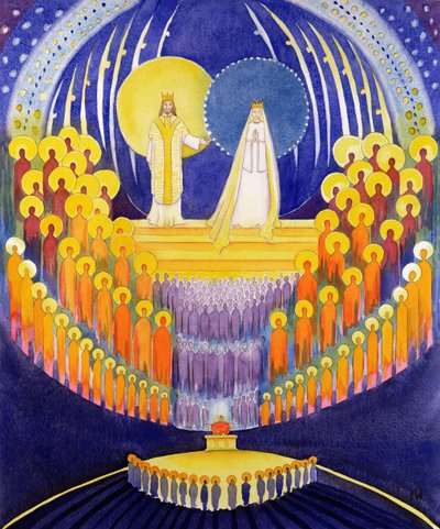 Korunování Panny Marie a Sláva všech svatých, 2003 (bez papíru) od Elizabeth Wang