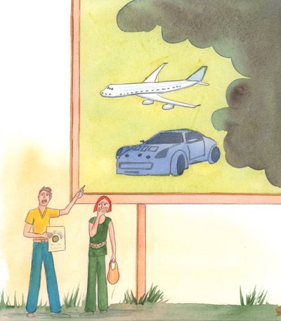 Pán mi ukázal lidi, kteří úzkostně a znepokojeně křičeli o uhlíkových stopách a báli se o své pozemské životy, 2004 (bez papíru) od Elizabeth Wang