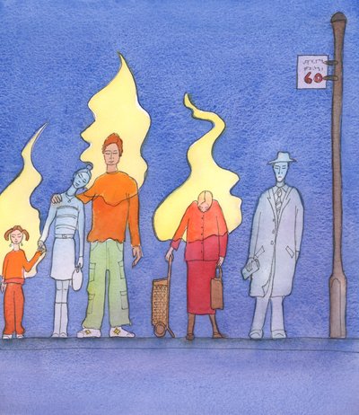Duch Kristův žije v těch, kteří Ho přijímají s vírou a láskou, 2002 (bez papíru) od Elizabeth Wang
