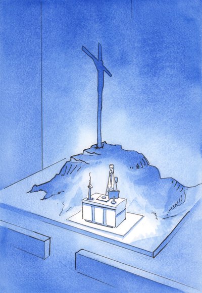 Toto je pohár mé krve“: Oběť Kalvárie je znovu představena při každé mši, 2001 (bez papíru) od Elizabeth Wang