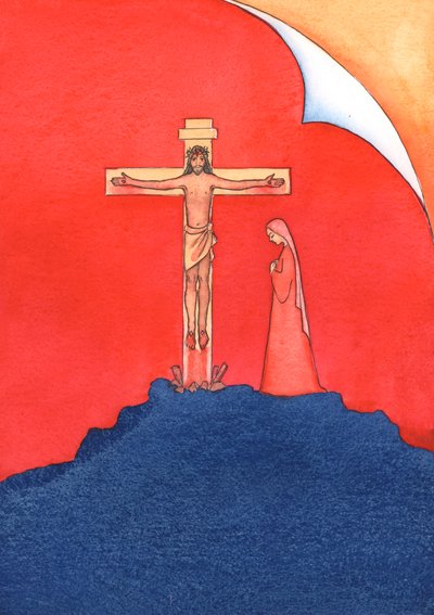 Ti dnešní Kristovi přátelé, kteří se nemohou obtěžovat jít na mši, se chovají jako kdysi dávno Kristovi přátelé, kteří utekli, když byl Kristus zatčen a ukřižován., 2004 (bez papíru) od Elizabeth Wang