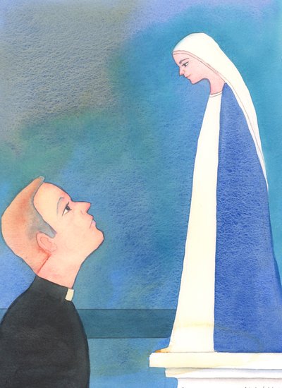 Opravdu, každý kněz se může obrátit s prosbou o pomoc k Panně Marii s důvěrou, že má zvláštní zájem o jeho naděje, radosti, obavy a smutky, 2004 (bez papíru) od Elizabeth Wang