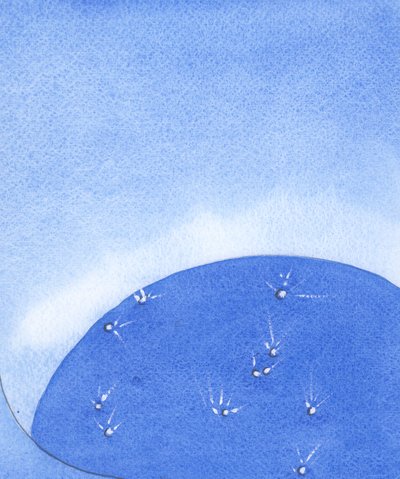 Kdekoli jsou duše „osvětlené“ Kristovým životem a planoucí chválou, je to, jako by Bůh viděl světla zářit jako diamanty po celé zemi, 2002 (bez papíru na papíře) od Elizabeth Wang