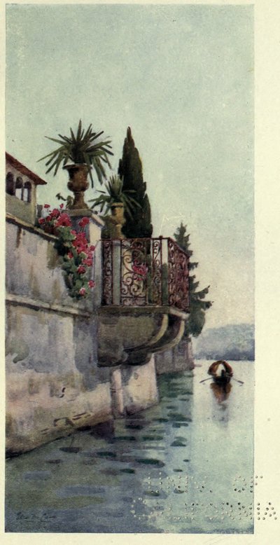 Balkon, Lago di Como, Ilustrace z 