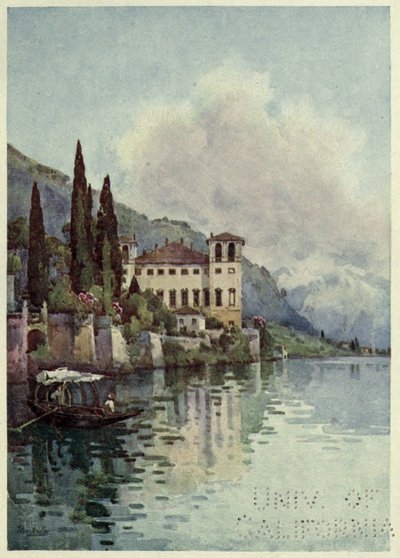 Gravedone, Lago di Como, Ilustrace z „Italských jezer“ od Richarda Bagota od Ella Du Cane