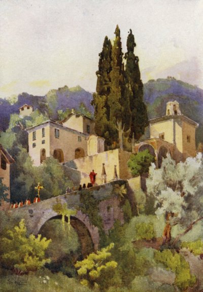 Naše Paní míru, jezero Como (barva litho) od Ella Du Cane