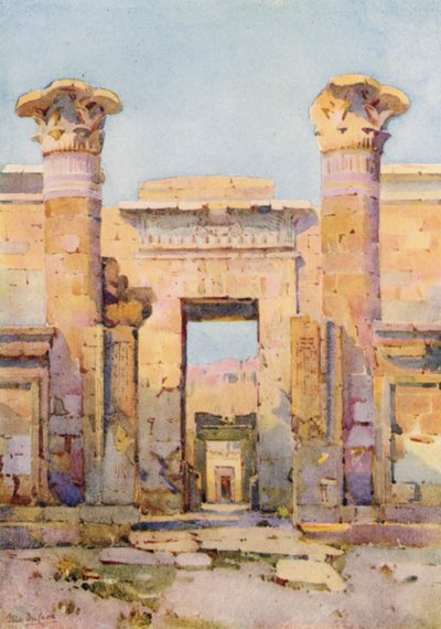 Medinet-Habu (Black Litho) od Ella Du Cane