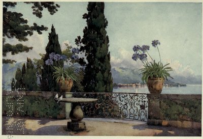 Pallanza z Isola Bella, Lago Maggiore, Ilustrace z „Italských jezer“ od Richarda Bagota od Ella Du Cane