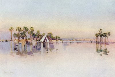 Citadela ze zatopené země na úpatí pyramid (barva litho) od Ella Du Cane