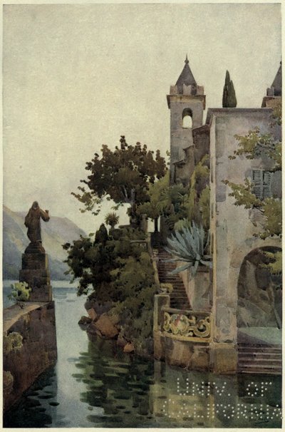 Villa Arconati, jezero Como, ilustrace z 