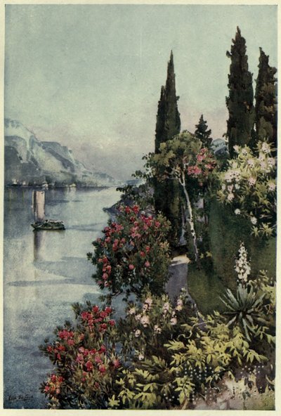 Villa Giulia, jezero Como, ilustrace z 