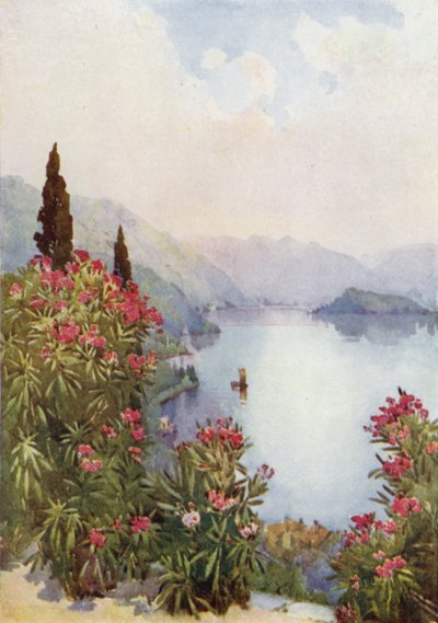 Villa Serbelloni, jezero Como (barva litho) od Ella Du Cane