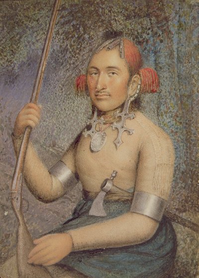 Náčelník severoamerických indiánů (olej na plátně) od Ellen Sharples