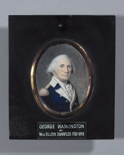 George Washington, pravděpodobně 1803 (akvarel na slonovině) od Ellen Sharples