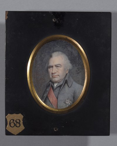 Sir Joseph Banks, pravděpodobně 1803 (akvarel na slonovině) od Ellen Sharples