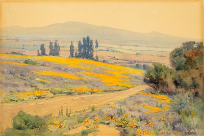 Kalifornská jarní krajina, ca. 1920. od Elmer Wachtel