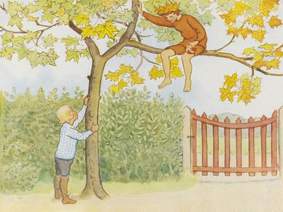 Lasse Liten v zahradě 1923 001 od Elsa Beskow