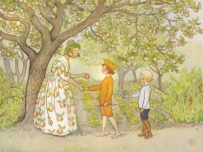 Lasse Liten v zahradě 1923 00 od Elsa Beskow